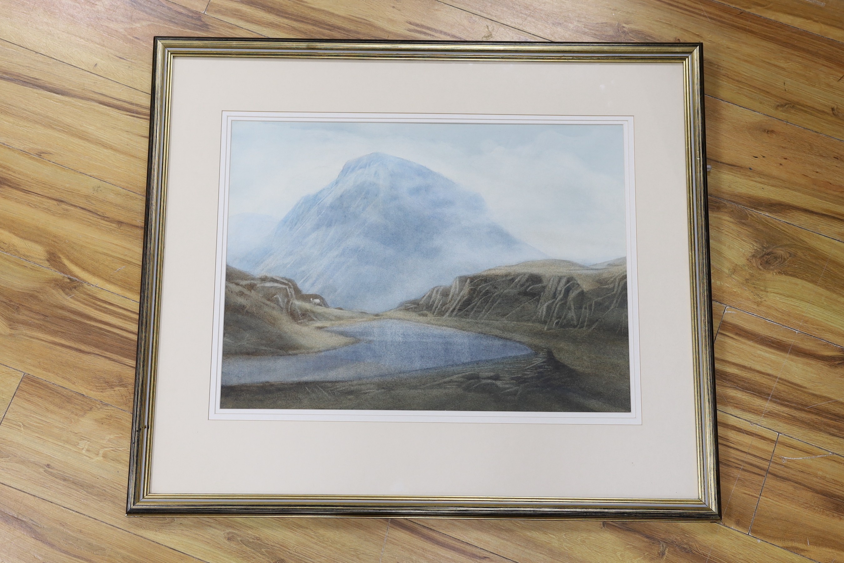 Richard Fisher, watercolour, 'Great Gable from Seathwaite Fell', signed, 45 x 62cm.